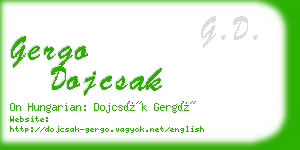 gergo dojcsak business card